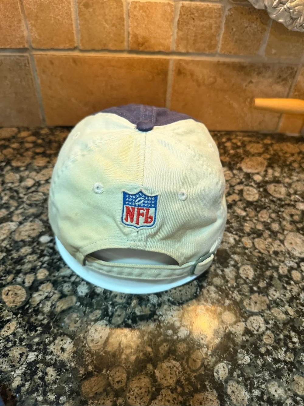 NFL Two-Tone Baseball Cap in Navy and Tan